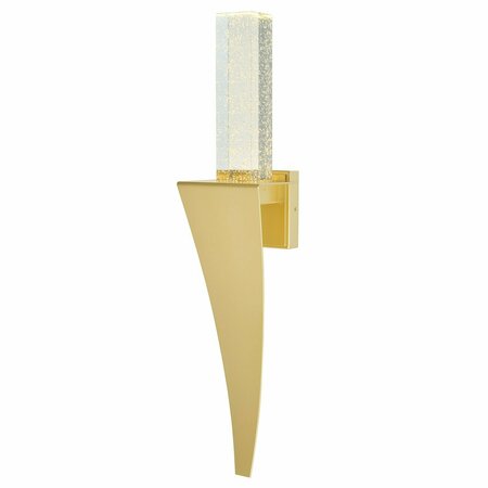 CWI LIGHTING Catania Integrated Led satin Gold Wall Light 1502W7-1-602